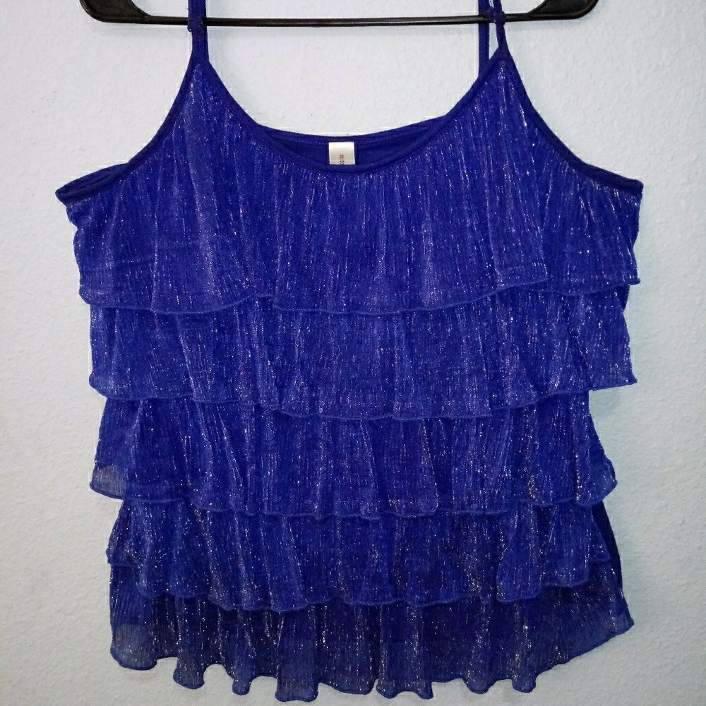 No Boundaries blue tank top